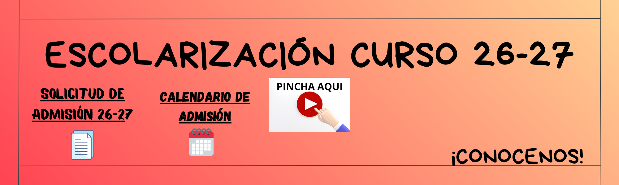 Escolarización curso 26-27