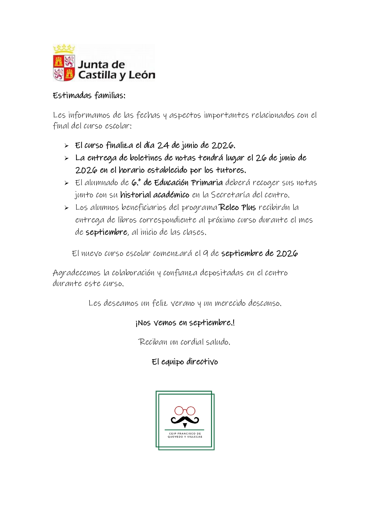 Carta Fin de Curso