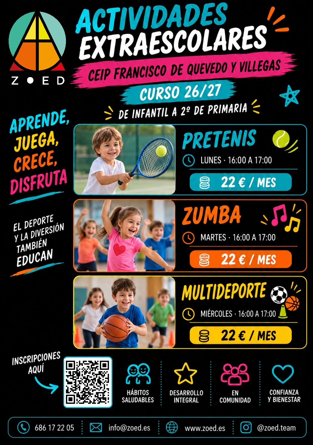 Actividades Extraescolares Quevedín 2026-2027